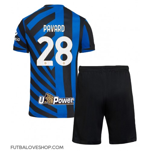 Dres Inter Milan Benjamin Pavard #28 Domáci pre deti 2024-25 Krátky Rukáv (+ trenírky)